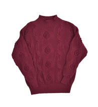 Kenneth Gordon Worsted Wool Sweater Mens S Cable Knit Pullover Jumper Mock Neck - £22.60 GBP