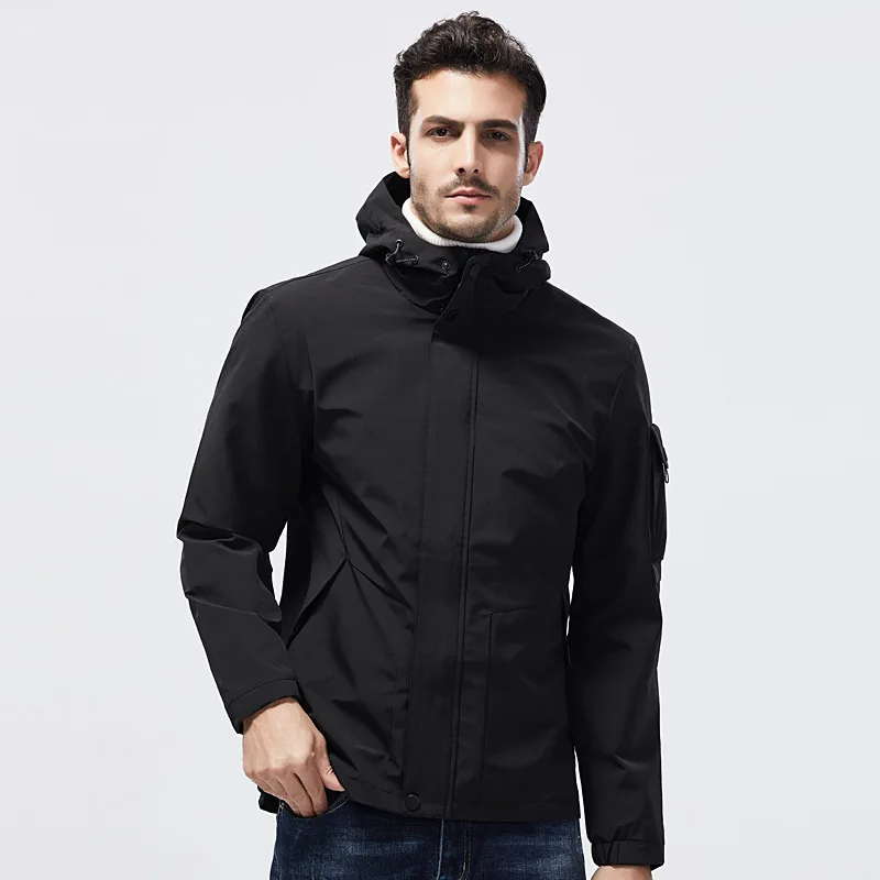 Men&#39;s Winter Waterproof Jacket Soft Windbreaker Rain Fleece Outdoor  Warm Coat W - £157.00 GBP