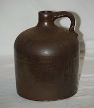 Old Vintage Antique Whiskey Jug Brown Stoneware Crock Primitive Country ... - $98.99