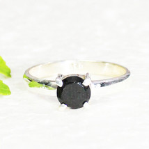 925 Argent Sterling Noir Tourmaline Bague Pierre Précieuse Bague Handmade Bijoux - £27.64 GBP