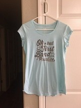 Girl&#39;s Justice Top &quot; Ok, But First Band Practice&quot;--Blue--Size 20 - £6.28 GBP