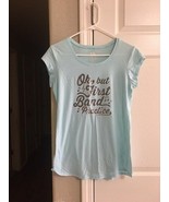 Girl&#39;s Justice Top &quot; Ok, But First Band Practice&quot;--Blue--Size 20 - £6.31 GBP
