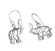 Silverline Jewelry Filigree Elephant Drop Earrings For Women - £58.68 GBP