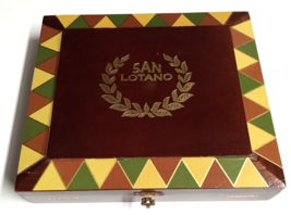 San Lotano Brown Lacquered Empty Wood Cigar Box for Crafting, Wedding Decor - $19.99