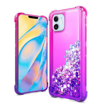 Two-Tone Glitter Quicksand Case Cover for iPhone 12 Mini 5.4″ HOT PINK/P... - £6.10 GBP