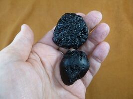 (x-345) set of 2 large Tektites TEKTITE from Impact 700,000 years ago sp... - $13.99