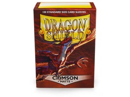 Matte Crimson 100ct Dragon Shield Sleeves Standard Size VOLUME DISCOUNT - £18.08 GBP