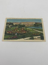 Vintage Rose Garden Museum Of Arts Fenway Boston Massachusetts Linen Pos... - $5.00