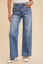 Annie Wear Decorative Seams Wide Leg Jeans - $1,130.00 MXN