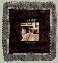 J Queen Cashmere Brown Quilted Euro Pillow Sham Bedding New - £18.95 GBP