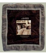 J QUEEN CASHMERE BROWN QUILTED EURO PILLOW SHAM BEDDING NEW - $23.71