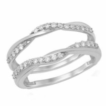 925 Sterling Silver 1.00 Carat Diamond Anniversary Wedding Ring Guard Enhancer - £85.33 GBP