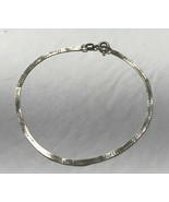 Super Thin Tight Braided Chain Link Bracelet Sterling Silver .925 - £15.56 GBP
