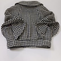 F21 Youth Girls Black & White Wool Blend Buttons Crop Blazer Jacket Size Medium  image 3