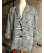 Lauren Ralph Lauren Womens 22 W White Black Houndstooth Sport Blazer - $86.34 CAD