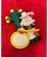 VINTAGE DOUGH CHRISTMAS ORNAMENT SANTA CLAUS-COWBOY-CATUS 80&#39;S NEW - €11,00 EUR