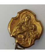 Vintage 1940 Italy Catholic First Holy Communion Pin Gold Plated Cast Metal - £18.89 GBP