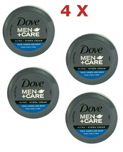 4 X Dove Men + Care Ultra - Hydra Cream Face, Hands And Body 2.53 Oz Sealed - £14.08 GBP