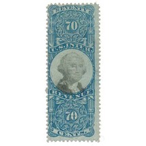 R117 70c Second Issue, Blue &amp; Black, George Washington, U.S. Revenue Sta... - $68.99