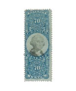 R117 70c Second Issue, Blue &amp; Black, George Washington, U.S. Revenue Sta... - $68.99