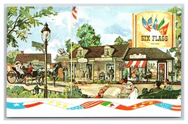 Surrey&#39;s Down Main Street Six Flags Fort Worth TX UNP Chrome Postcard U5 - £13.39 GBP