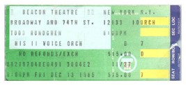 Todd Rundgren Konzert Ticket Stumpf Dezember 13 1985 New York Stadt - $39.58