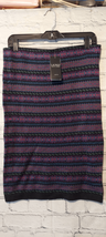 Lauren Ralph Lauren Petite Medium Fair Isle Skirt Black Purple Elastic W... - $118.75
