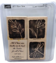 Stampin Up All Itty Bitty Borders 4 Piece Rubber Stamp Kit Mounted Floral Leaves - £9.00 GBP