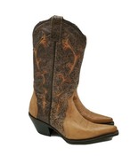 Botas Jaca Cowboy Western Boots Mexico Size 22 US 5 Brown Leather - £56.30 GBP