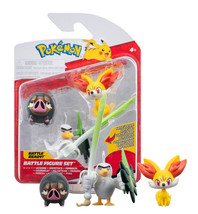 Pokemon Battle Ready! Lechonk Sirfetch&#39;d Fennekin Battle Figure Set NIP - £27.96 GBP