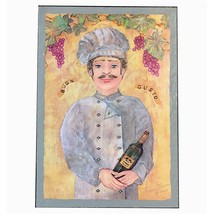 17x12 Onna Moniaci Hand Signed Italian Chef Wall Plaque Kitchen Art - $39.88