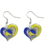 Aminco NBA Golden State Warriors Swirl Heart Earrings, Team Color - €15,43 EUR