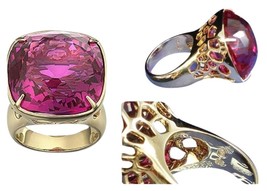 Swarovski Night Time Fuchsia Crystal Ring 1090158 Size 58 (Us Size 8) Nib Rare - £118.35 GBP