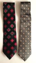 lot of 2 silk neckties Jos. A. Bank &amp; Allyn Saint George - $10.15