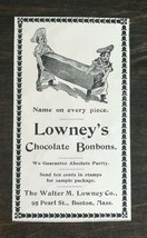 Vintage 1895 Lowney&#39;s Chocolate Bonbons Original Ad 1021 - £5.24 GBP