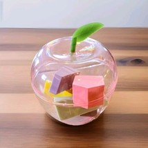 Makeup Sponge Wedges in Fruit Container Apple Jar - £7.86 GBP