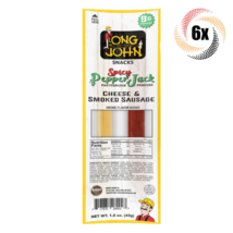 6x Packs Long John Spicy Pepper Jack Cheese &amp; Smoked Sausage Snack | 1.5oz - £16.42 GBP