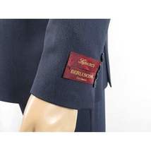 Men Suit BERLUSCONI Turkey 100% Italian Wool 180's Double Breasted #Ber32 Navy image 7