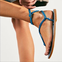 Free People Caroline Cali Sandals Blue Size 8/38, New! Anthropologie - £27.56 GBP