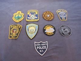 Police Sheriff Cities States Embroidered Patch Lot  of 9 - £23.33 GBP