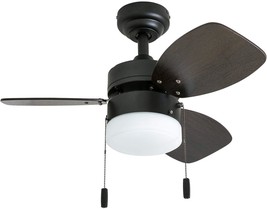 - Led Ceiling Fan With Light And Pull Chain - Contemporary Room Fan With Dual - £67.55 GBP