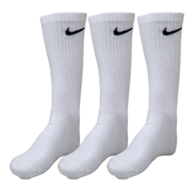Nike Everyday Lightweight Crew Socks 3 Pairs Sports Casual White NWT SX7... - £25.73 GBP