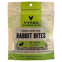 Vital Essentials Freeze Dried Cat Treats, Rabbit Bites 0.9 oz - £9.33 GBP