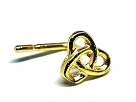 9ct Gold Celtic Knot L Shaped Nose Stud / Studs / Pin / Irlandais / Piercing - £14.82 GBP