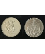 RARE DISNEY WORLD 30TH ANNIVERSARY 2001 COIN MEDALLION BRUSHED NICKEL 1 ... - $68.53 CAD