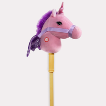 Ponyland Pink Unicorn Stick Horse with Sound Toy 28 Inch - £14.11 GBP