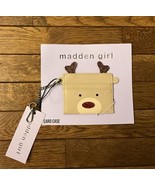 MADDEN GIRL TAN REINDEER GLITTER NOSE WALLET CARD CASE MSRP: $30 NWT - £8.53 GBP