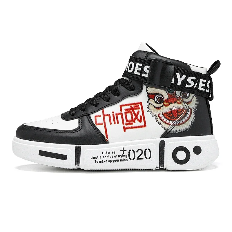 New Men Casual Shoes Trendy Shoes Lion Dance High Top Children&#39;s Running Shoes W - £47.03 GBP