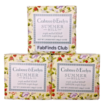 Crabtree &amp; Evelyn Summer Hill Triple Milled Bar Soap 10.5oz (3x3.5oz) 3pc Set - $17.77