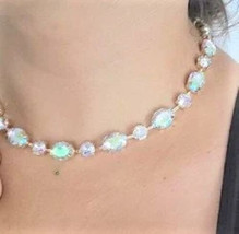 Iridescent vintage crystal choker - $11.88